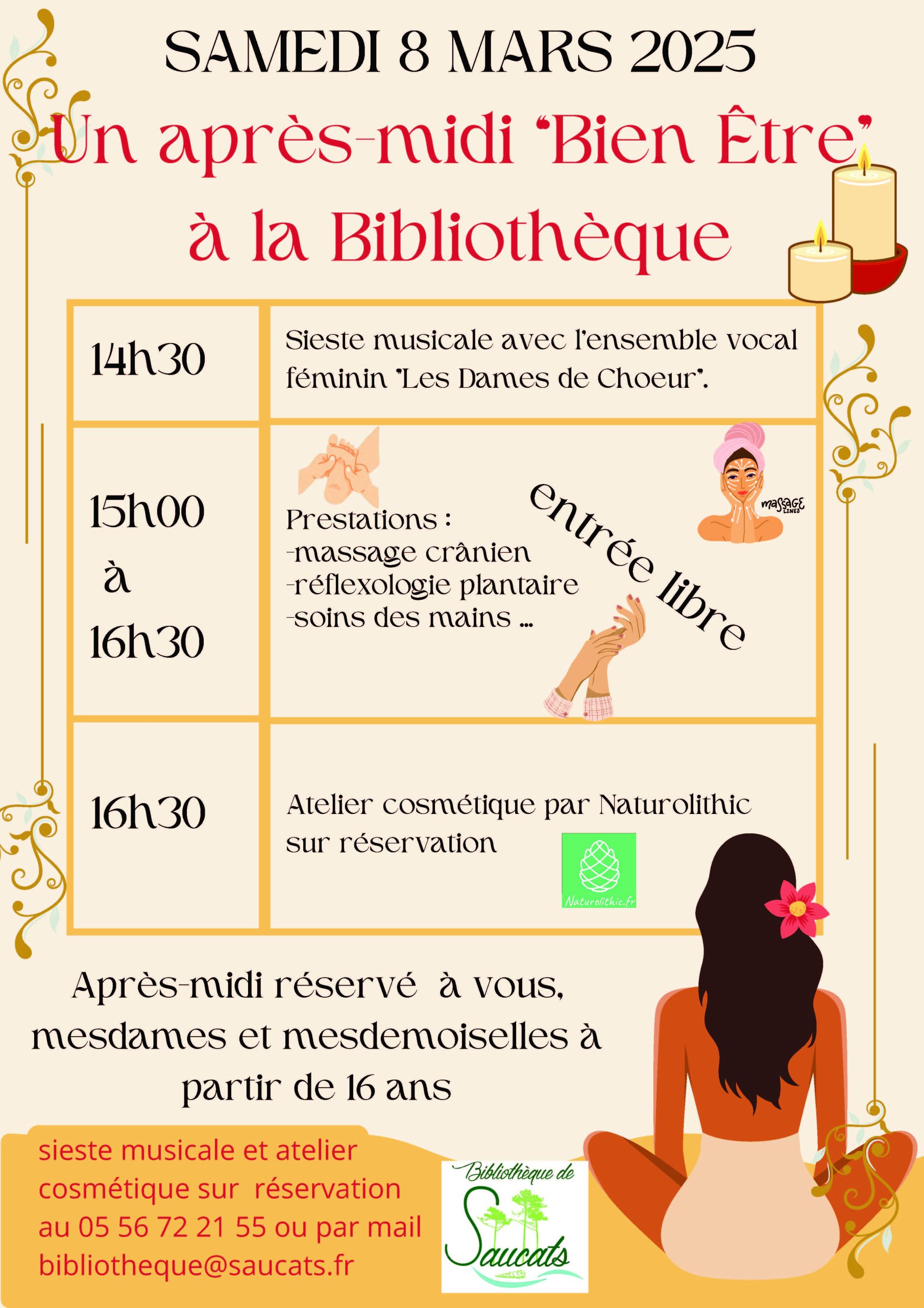 Bibliothèque : "Après-midi bien-être au féminin"
