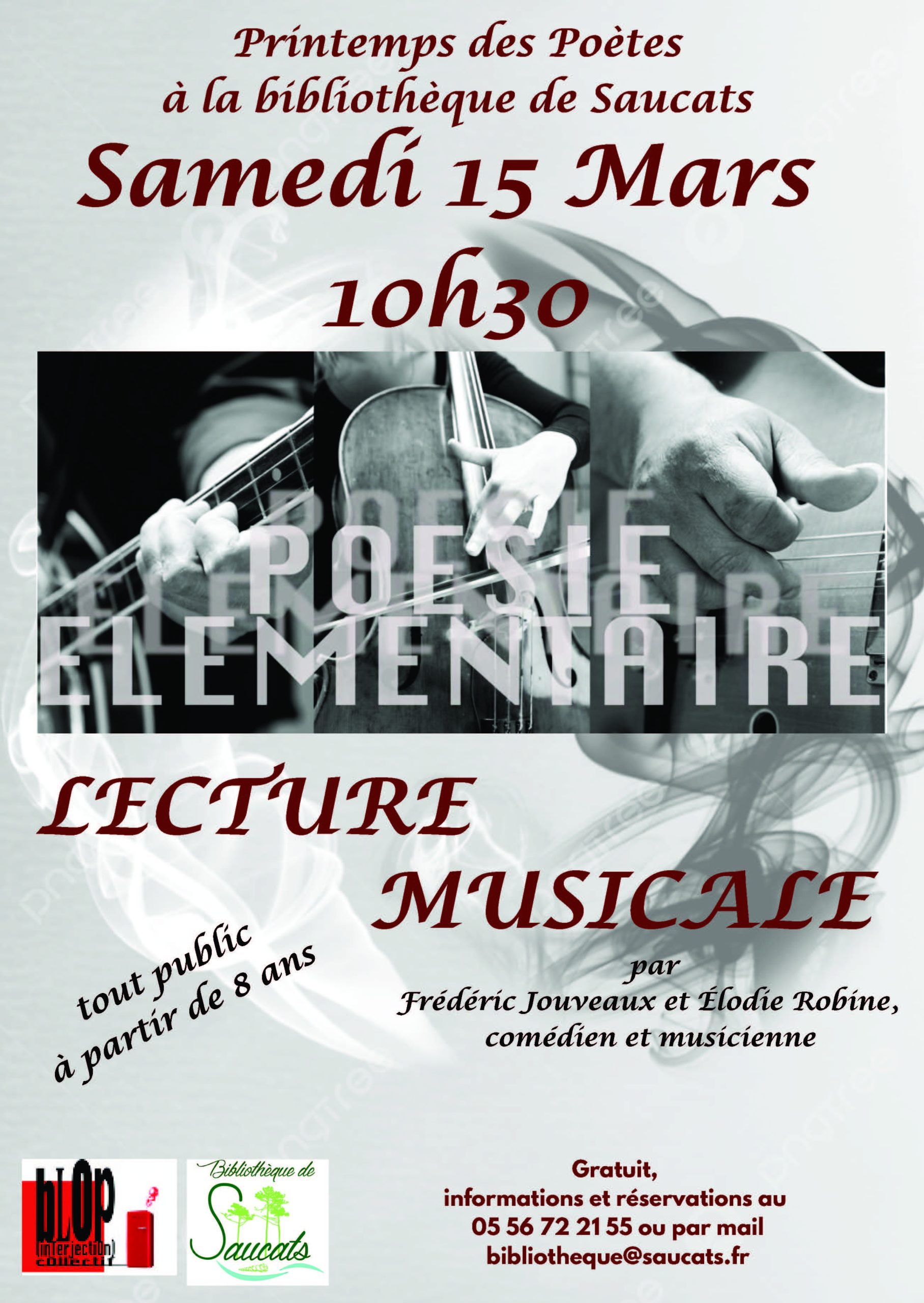 Bibliothèque : "Poésie Élémentaire", lecture musicale