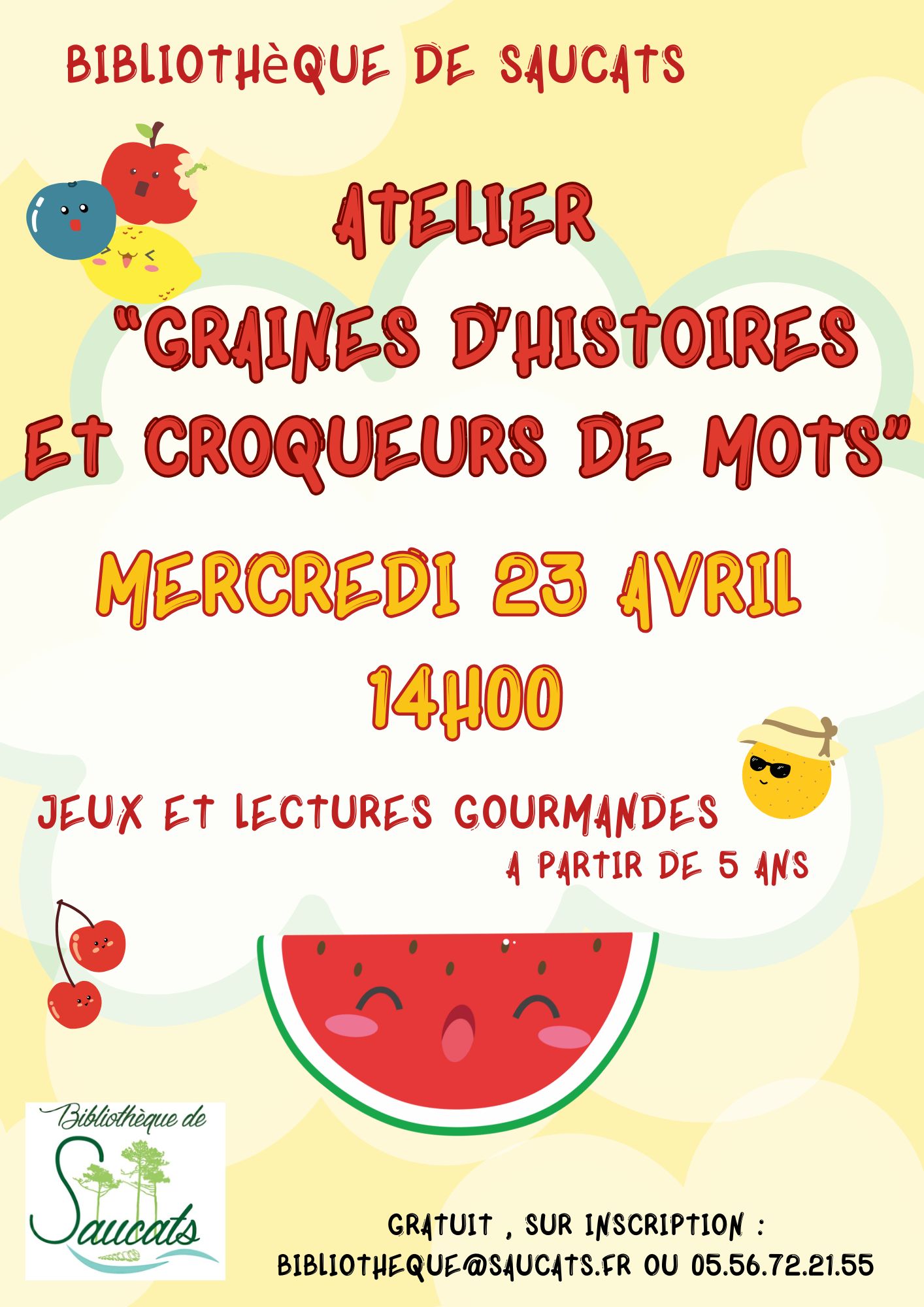 Bibliothèque : atelier "Graines d'histoires et Croqueurs de mots"
