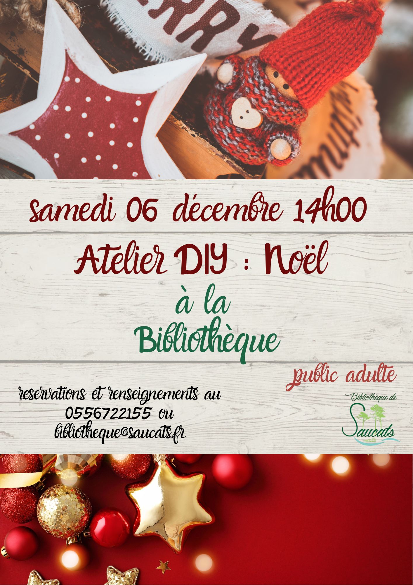 Bibliothèque : Atelier créatif pour adulte "Macramé de Noël"
