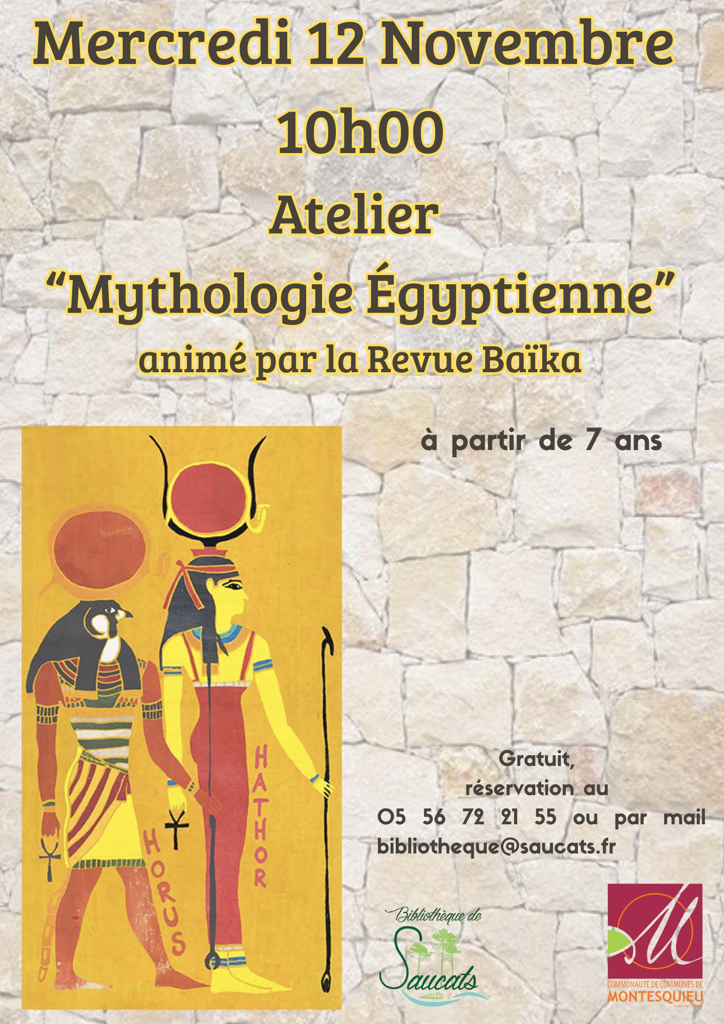 Bibliothèque : atelier Mythologie Égyptienne