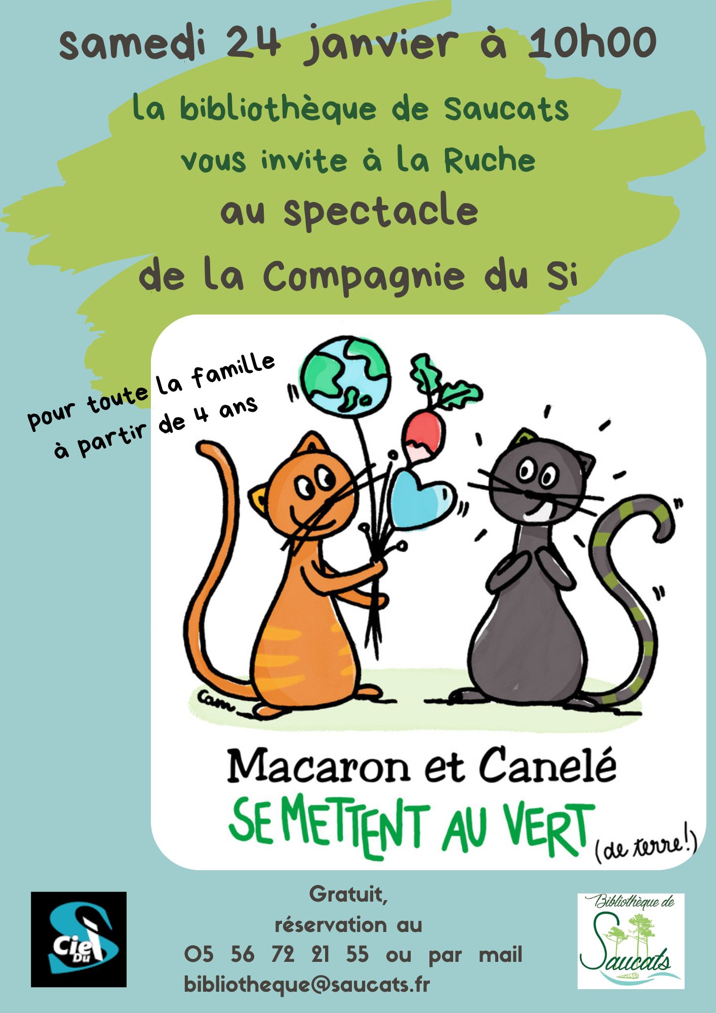Spectacle "Macaron et canelé se mettent au vert (de terre)"