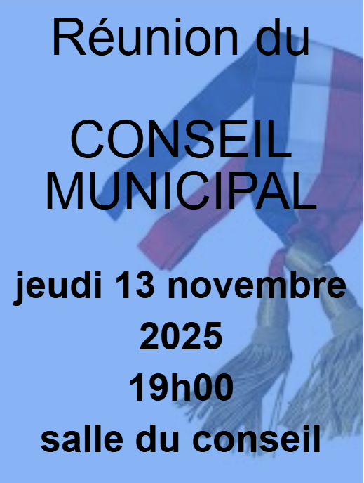 Réunion du Conseil Municipal