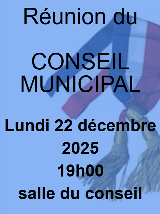Réunion du Conseil Municipal