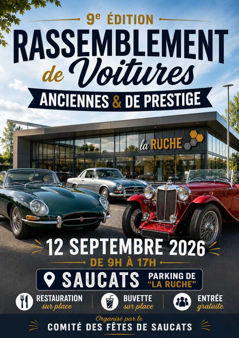 Rassemblement de véhicules anciens et de prestige