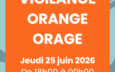 VIGILANCE ORANGE – ORAGES | Jeudi 25 juin de 18h à 00h