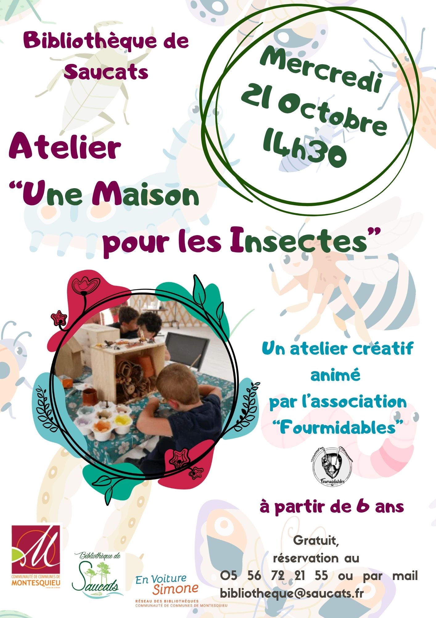 Bibliothèque : Atelier "Une Maison pour les Insectes"