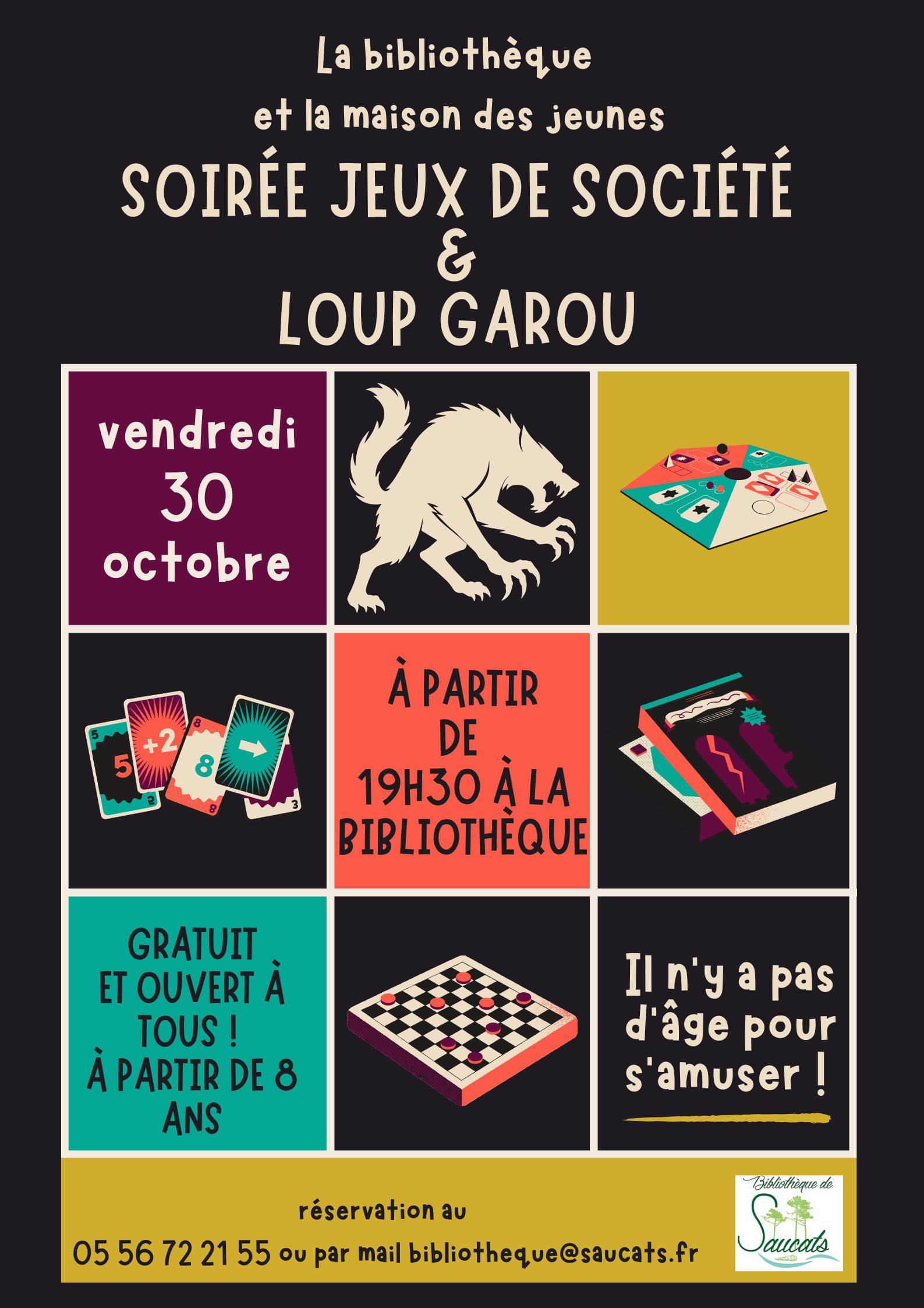 Bibliothèque : Soirée jeux de société et Loup-garou