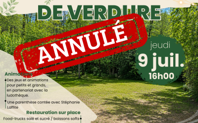 Annulation de l’événement au Théâtre de Verdure