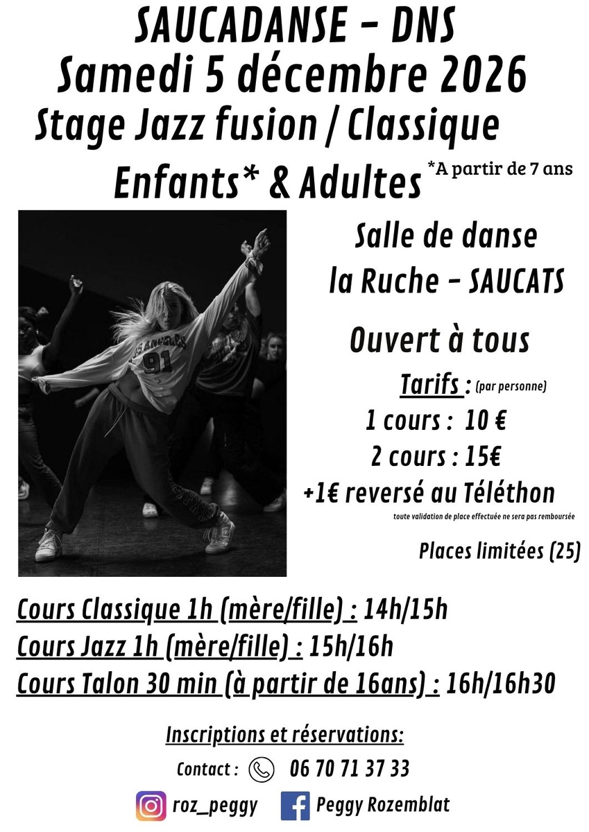 Stage de danse Jazz fusion / classique