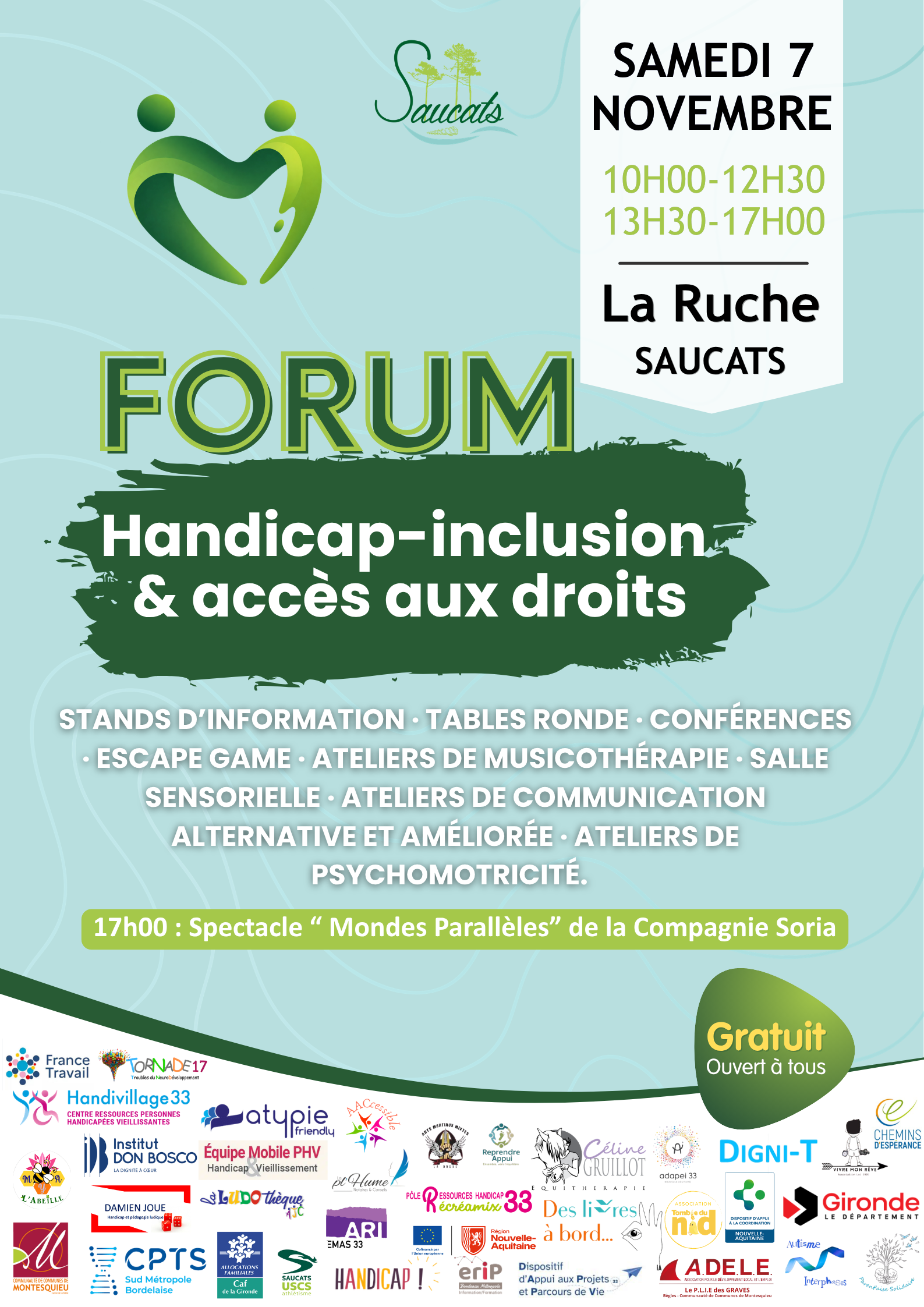Forum Handicap, Inclusion & Accès aux Droits à Saucats !